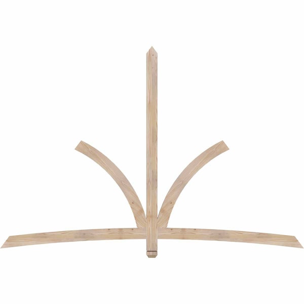 Ekena Millwork Davenport Smooth Timber Gable Bracket, Douglas Fir, 96"W x 64"H x 1 1/2"D x 3 1/2"F, 16/12 Pitch GBW096X64X0204DAV00SDF - main